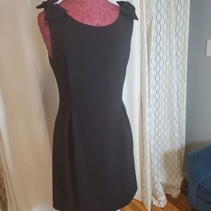 AVA size L Little Black Dress double bow midi